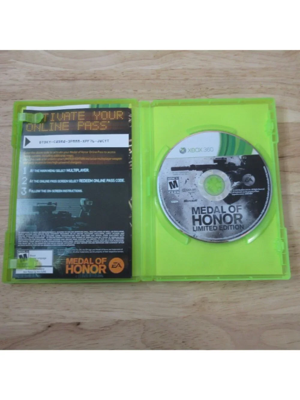 Medal of Honor -- Limited Edition (Xbox 360, 2010) - No Manual